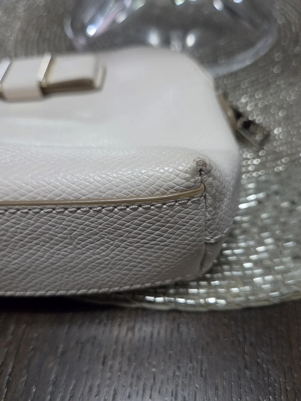 Coach Cream Bow Accent Women's Cosmetic Pouch